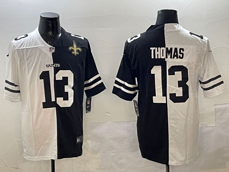 Men New Orleans Saints #13 Thomas White Black Fashion 2025 Nike Limited NFL Jersey style 4->new orleans saints->NFL Jersey